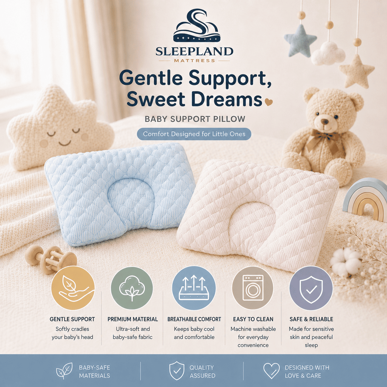 SLEEPLAND MATTRESS™ Baby Support Pillow