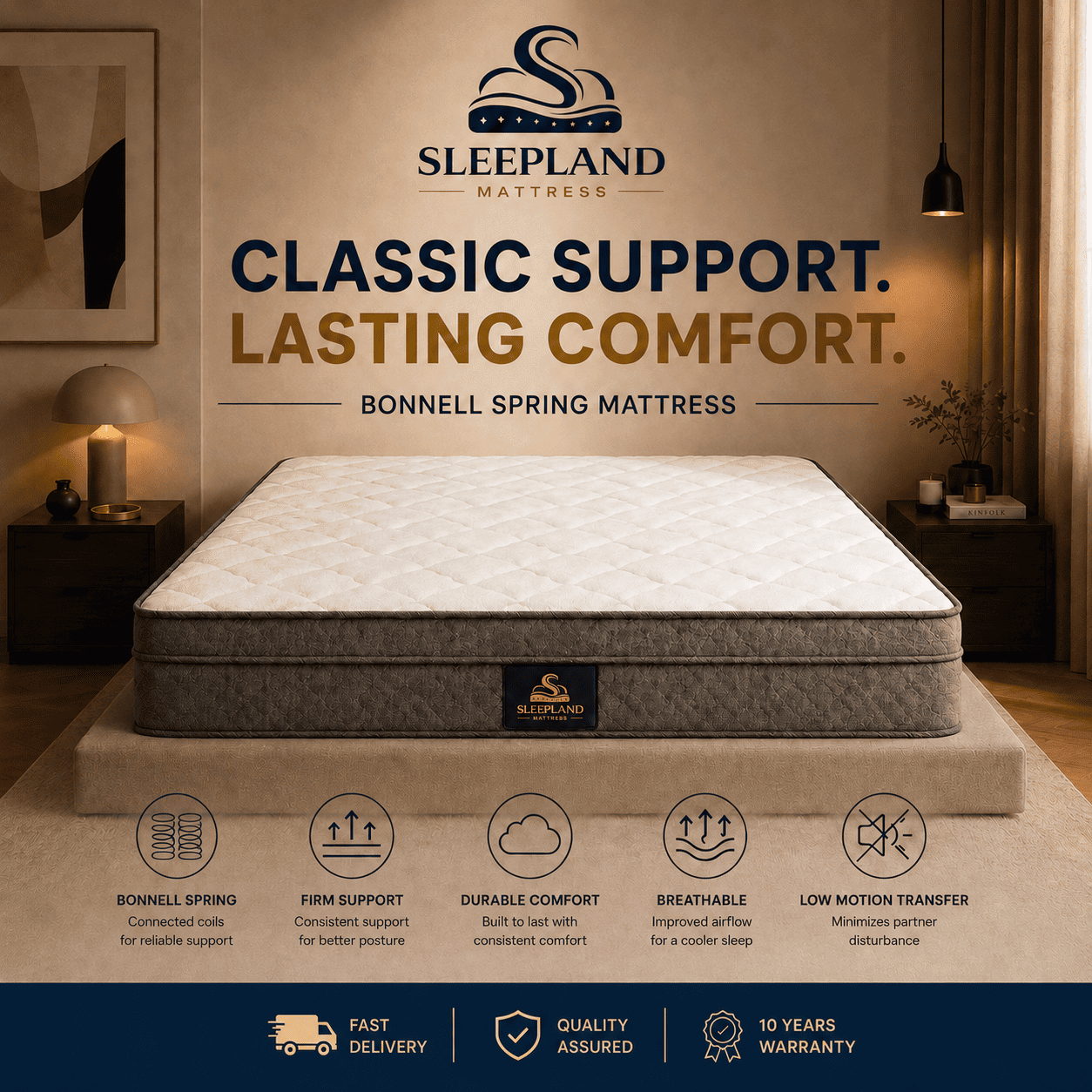 SLEEPLAND MATTRESS™ Bonnell Spring Mattress