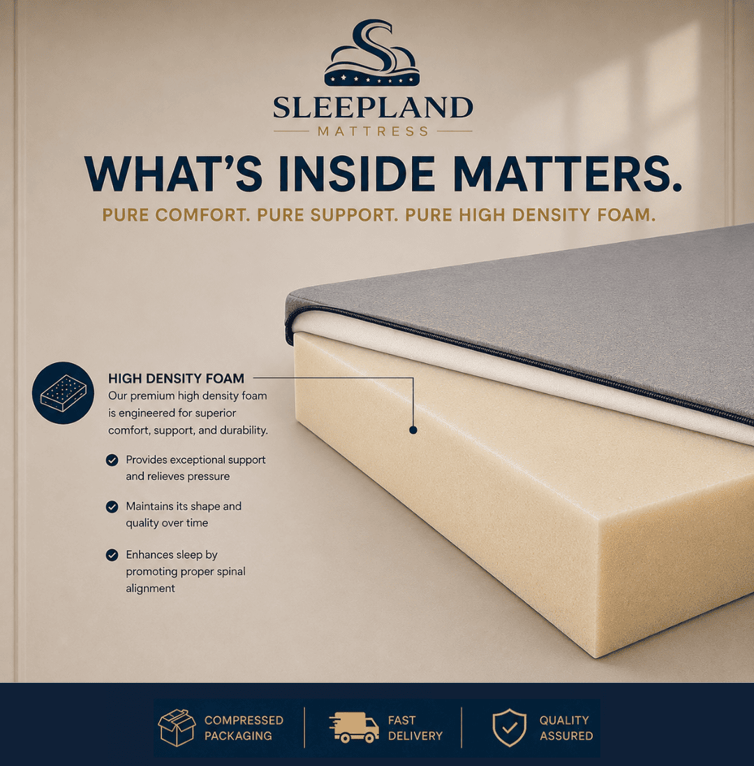 SLEEPLAND MATTRESS™ High-Density Foam Mattress Topper