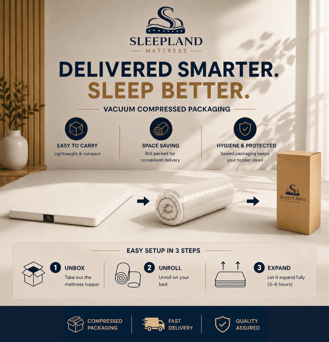 SLEEPLAND MATTRESS™ LATEX Mattress Topper