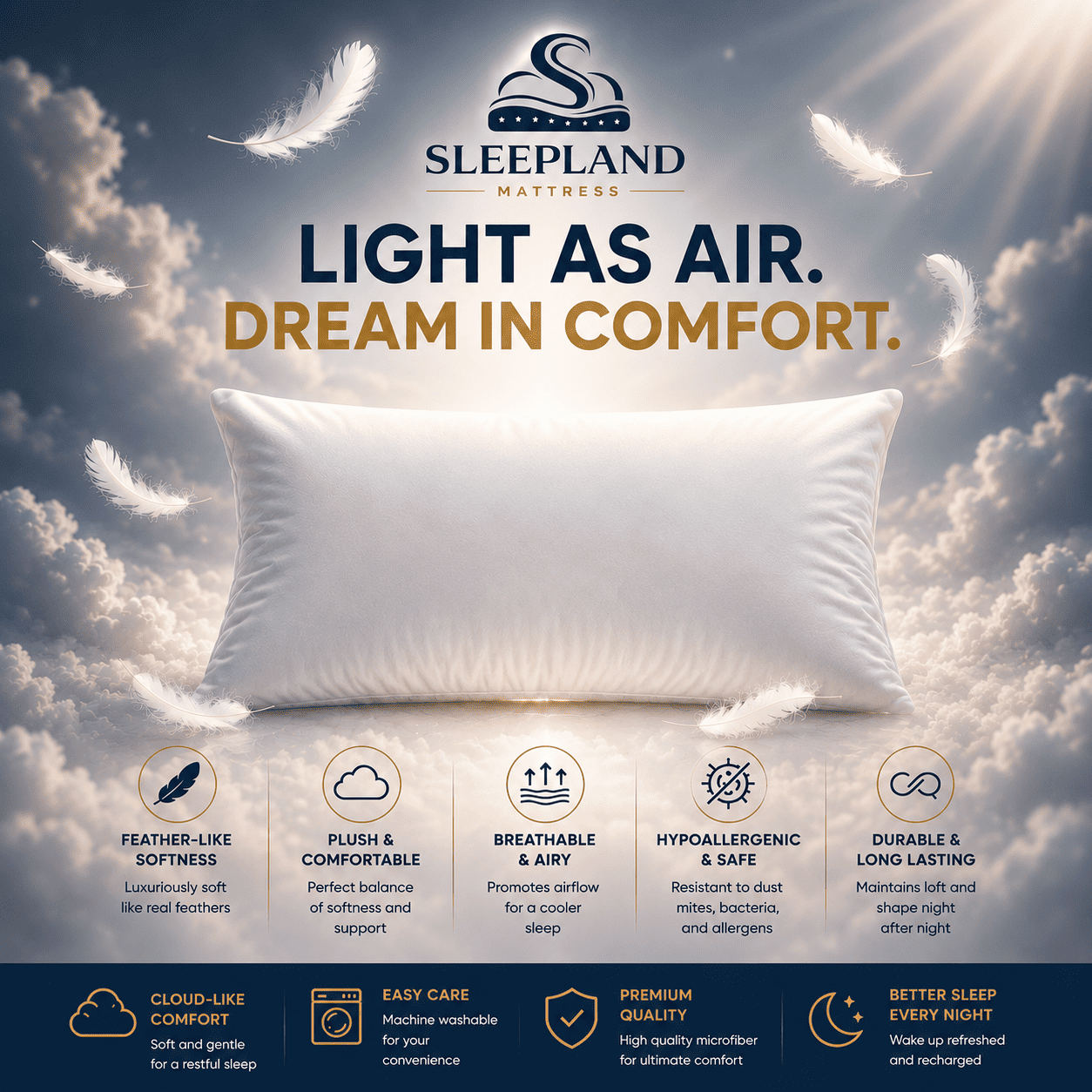 SLEEPLAND MATTRESS™ Cloud Pillow