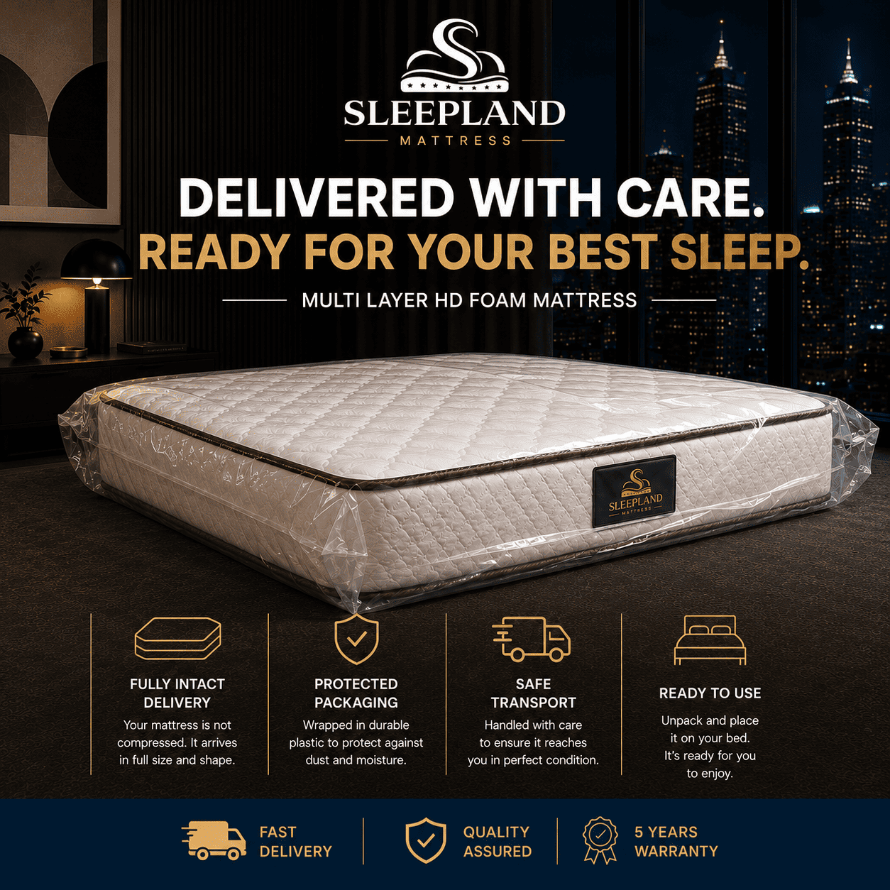SLEEPLAND MATTRESS™ High Density Foam Mattress